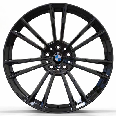 عجلات سوداء لامعة مقاس 20 بوصة لسيارات BMW الفئة الخامسة