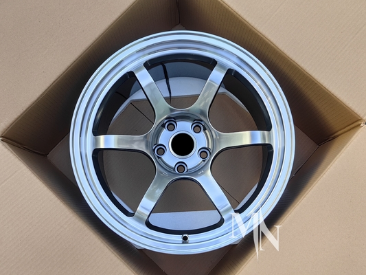 عجلات Advan R6 لنيسان GTR R32 R33 R34 R35 18 19 20 بوصة الأسود الإصدار ألواح سبيكة