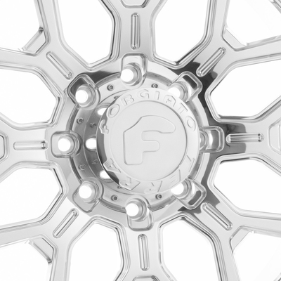 عجلات فورجياتو Flusso-T الفضية الساطعة 6061-T6 العروات 4-8