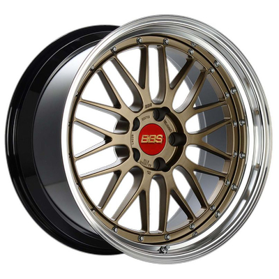 طبق عميق قص ألماس BBS LM حواف برونزية JWL TUV VIA