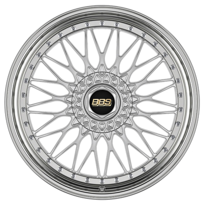 سوبر Rs برايت سيلفر BBS عجلات ألمنيوم مزورة 6061-T6