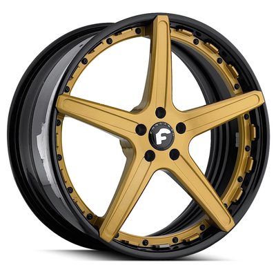 Affilato-ECL Forgiato Gold Rims with Chrome Lip Gloss أسود