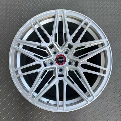 عجلات فوسن مزورة باللون الفضي الساتان من سلسلة HYBRID FORGED SERIES HF-7