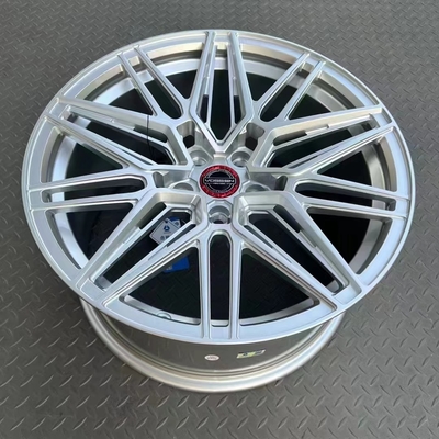 عجلات فوسن مزورة باللون الفضي الساتان من سلسلة HYBRID FORGED SERIES HF-7