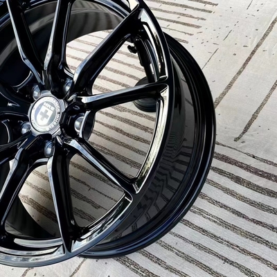 الديناميكا الهوائية HRE Forged Wheels HRE P101SC الحافات أحادية الكتلة السوداء اللامعة