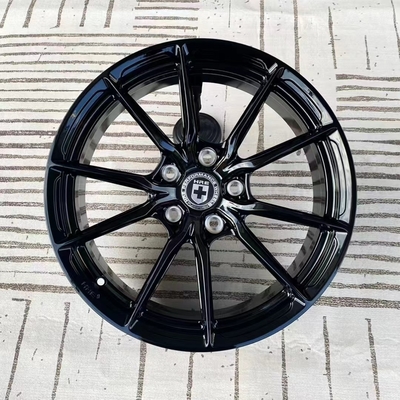 الديناميكا الهوائية HRE Forged Wheels HRE P101SC الحافات أحادية الكتلة السوداء اللامعة