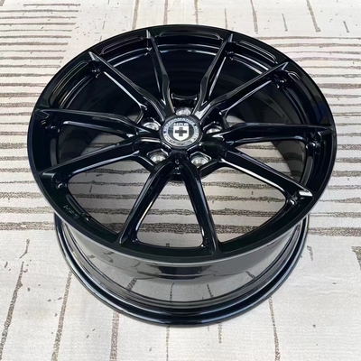 الديناميكا الهوائية HRE Forged Wheels HRE P101SC الحافات أحادية الكتلة السوداء اللامعة