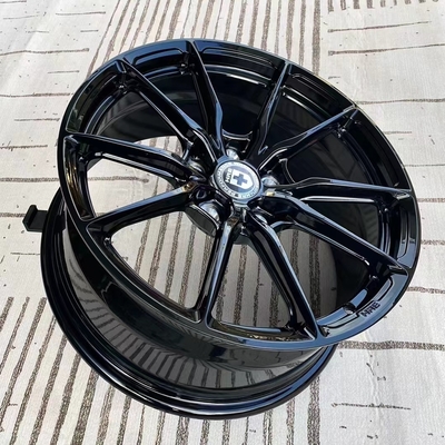 الديناميكا الهوائية HRE Forged Wheels HRE P101SC الحافات أحادية الكتلة السوداء اللامعة