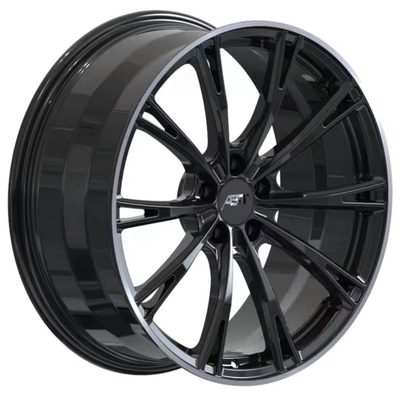 ABT Sportsline Gr-F أسود لامع عجلات أودي مزورة 6061-T6 سبائك الألومنيوم