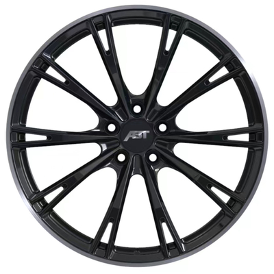 ABT Sportsline Gr-F أسود لامع عجلات أودي مزورة 6061-T6 سبائك الألومنيوم
