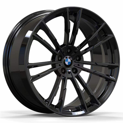 عجلات سوداء لامعة مقاس 20 بوصة لسيارات BMW الفئة الخامسة