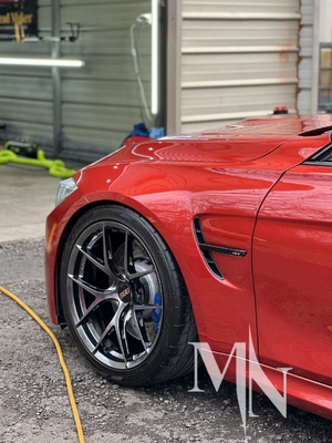 عجلات BBS FI-R المطروقة تصميم خفيف الوزن أسود ماسي