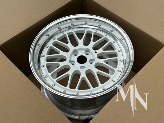 عجلات مُصَنَّعة مُخصصة من 2 قطع BBS LM LMR LeMans أحزمة ذهبية لـ BMW 370z 350z