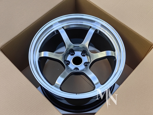 عجلات Advan R6 لنيسان GTR R32 R33 R34 R35 18 19 20 بوصة الأسود الإصدار ألواح سبيكة