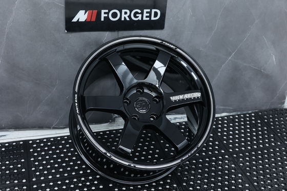 شعاع TE37 Ultra Track Edition ii Volk Racing عجلات مزورة لامعة سوداء